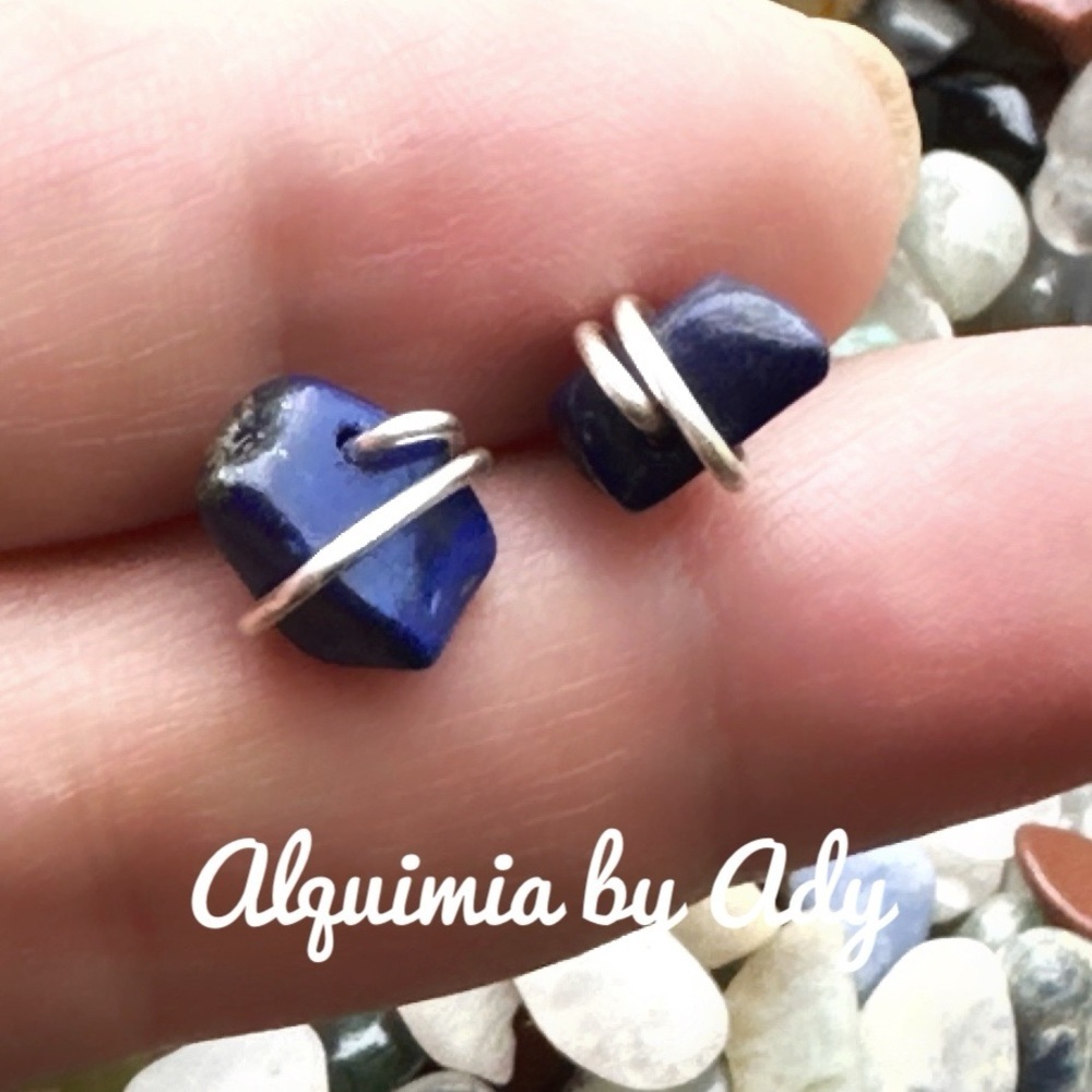 Alquimia Deep Blue Stone Earrings